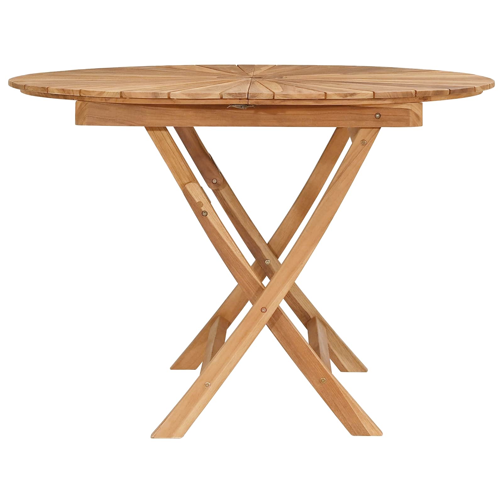 Tavolo da Giardino Pieghevole Naturale Ø 110 x 75 cm | homemem39