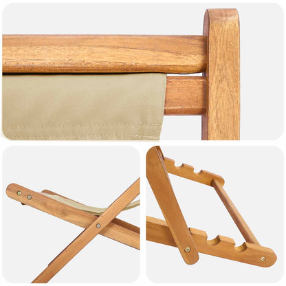 Sedia da spiaggia Beige Legno di teak solido | homemem39