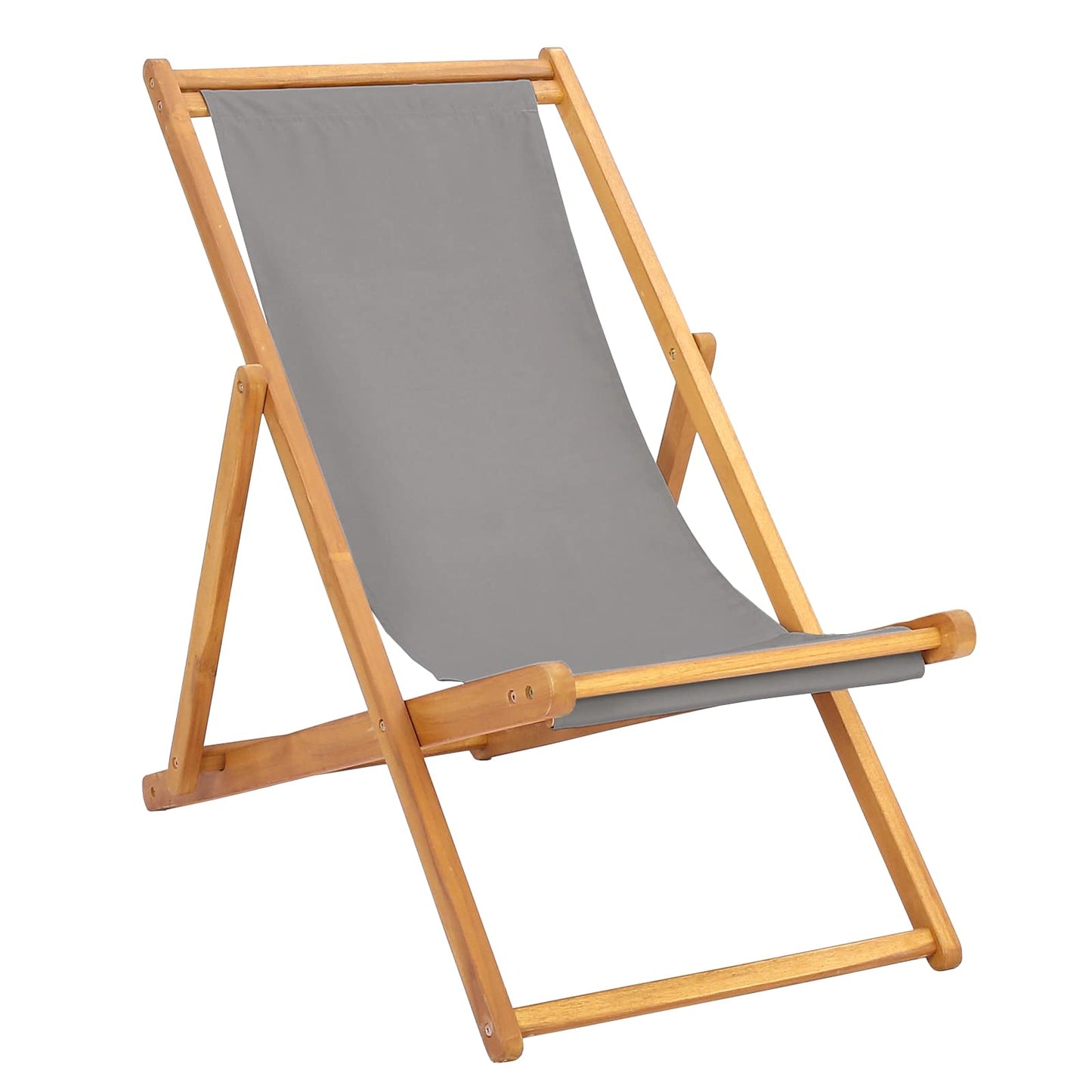 Sedia da spiaggia Grigio Chiaro Legno di teak solido | homemem39
