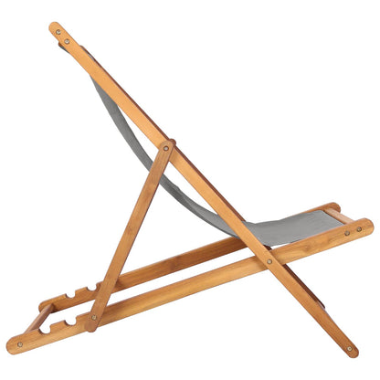Sedia da spiaggia Grigio Chiaro Legno di teak solido | homemem39