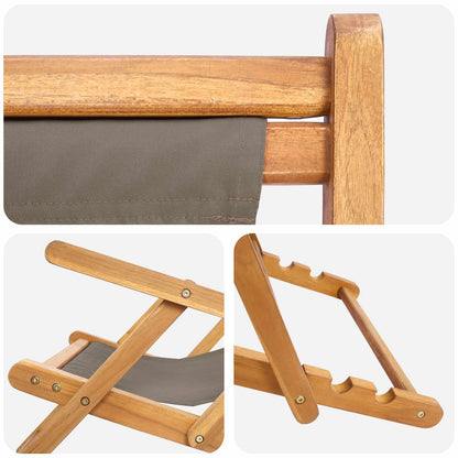 Sedia da spiaggia Tortora Legno di teak solido | homemem39