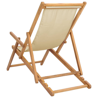 Sedia da spiaggia Beige Legno di teak solido | homemem39