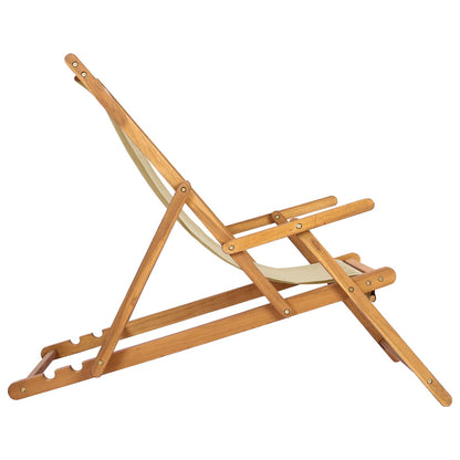 Sedia da spiaggia Beige Legno di teak solido