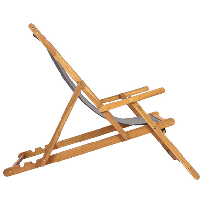 Sedia da spiaggia Grigio Chiaro Legno di teak solido | homemem39