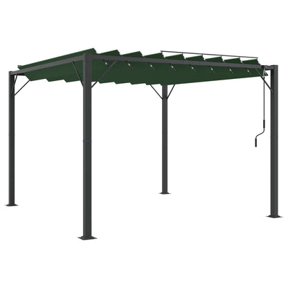 Gazebo con tetto ventilato 3 x 3 x 2,14 m Verde