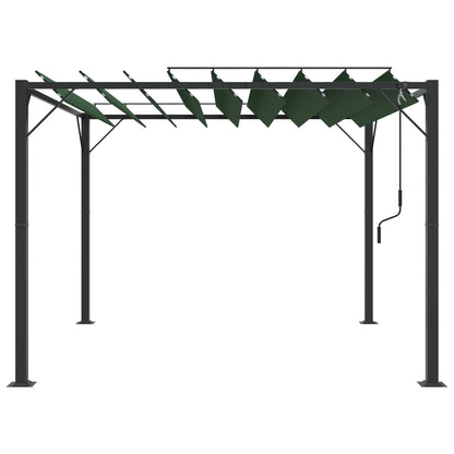 Gazebo con tetto ventilato 3 x 3 x 2,14 m Verde
