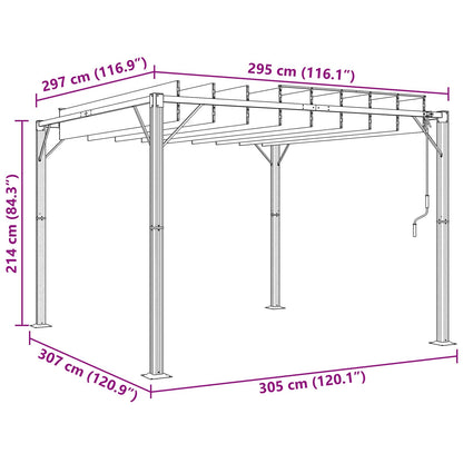 Gazebo con tetto ventilato 3 x 3 x 2,14 m Verde