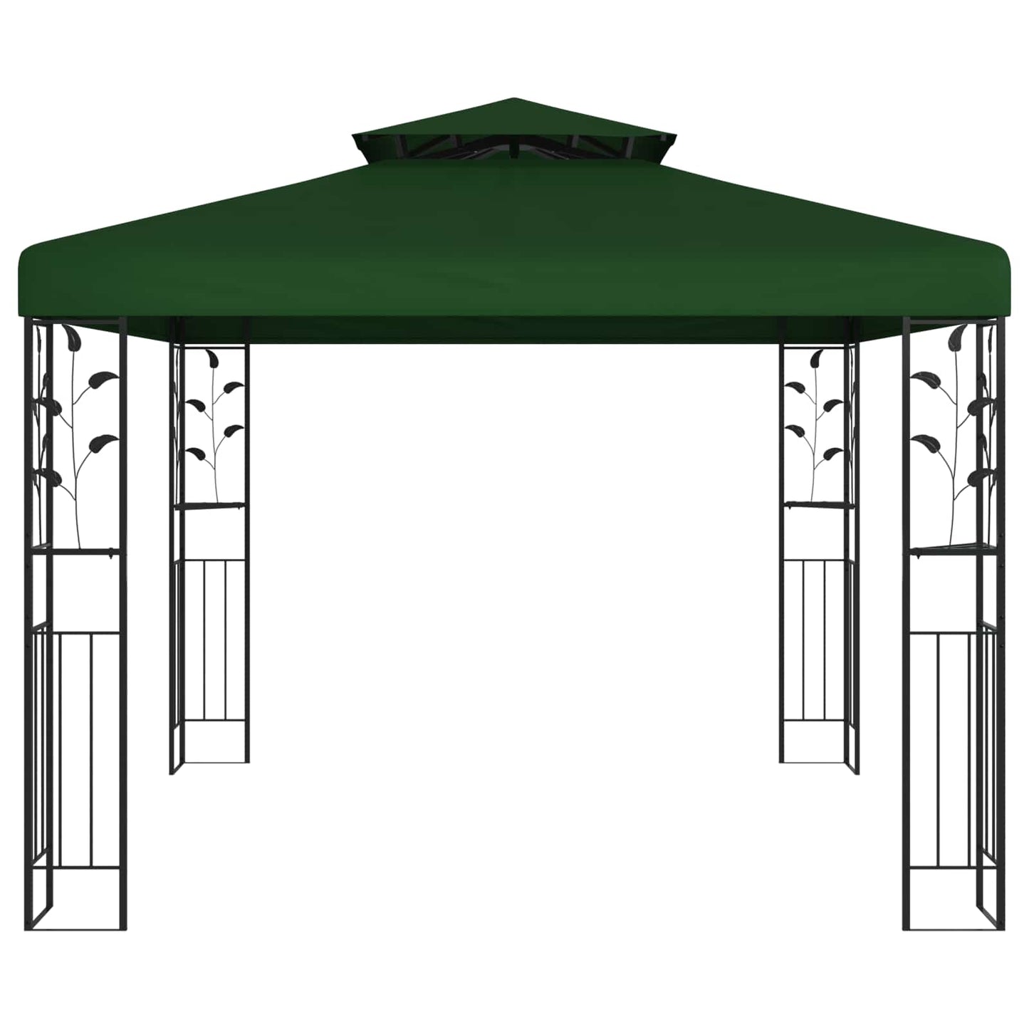 Gazebo 3 x 3 x 2,68 m Verde Poliestere e Acciaio | homemem39