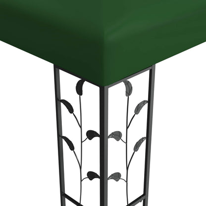 Gazebo 3,97 x 2,96 x 2,68 m Verde Poliestere e Acciaio | homemem39