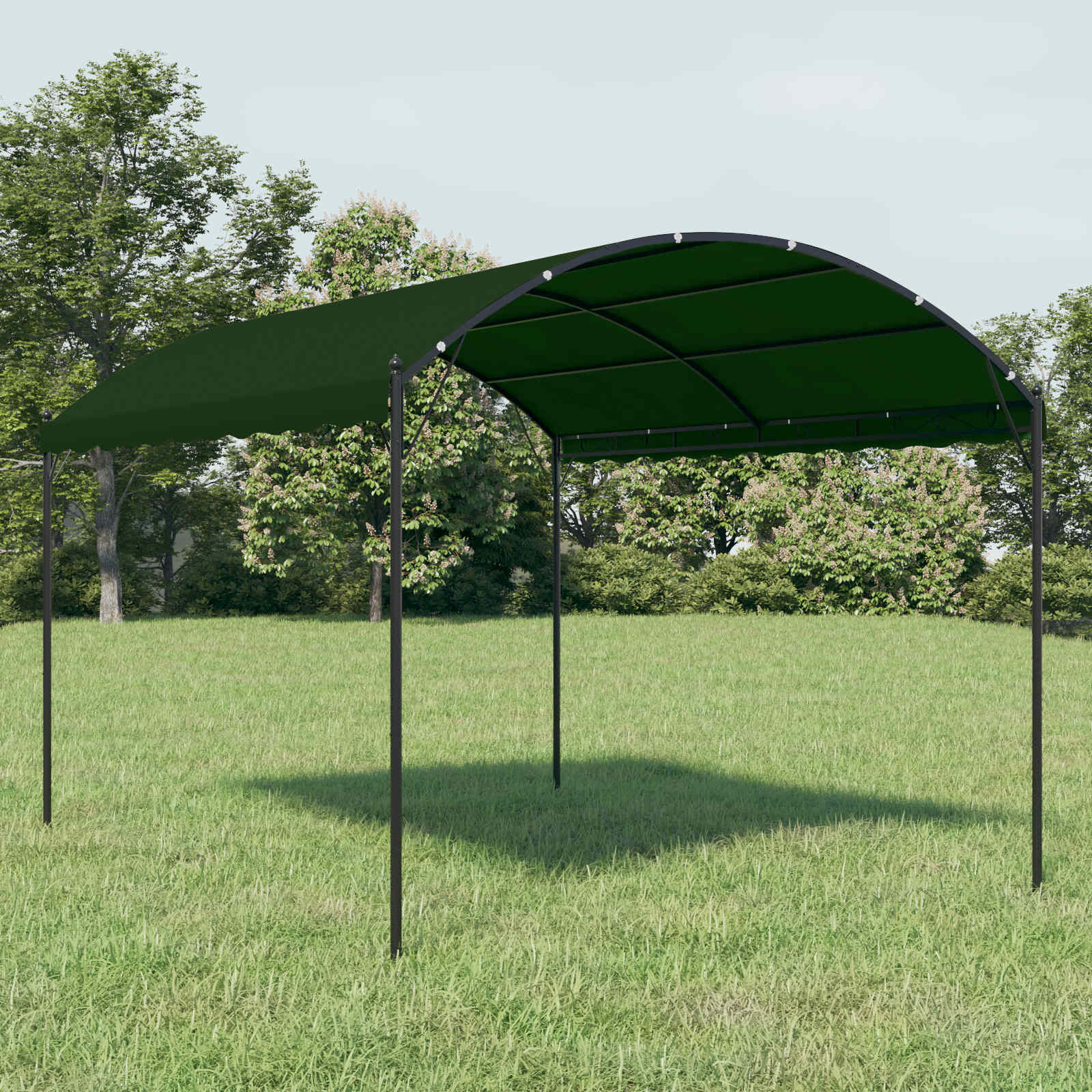 Gazebo 4 x 3 x 2,6 m Verde Poliestere e Acciaio | homemem39