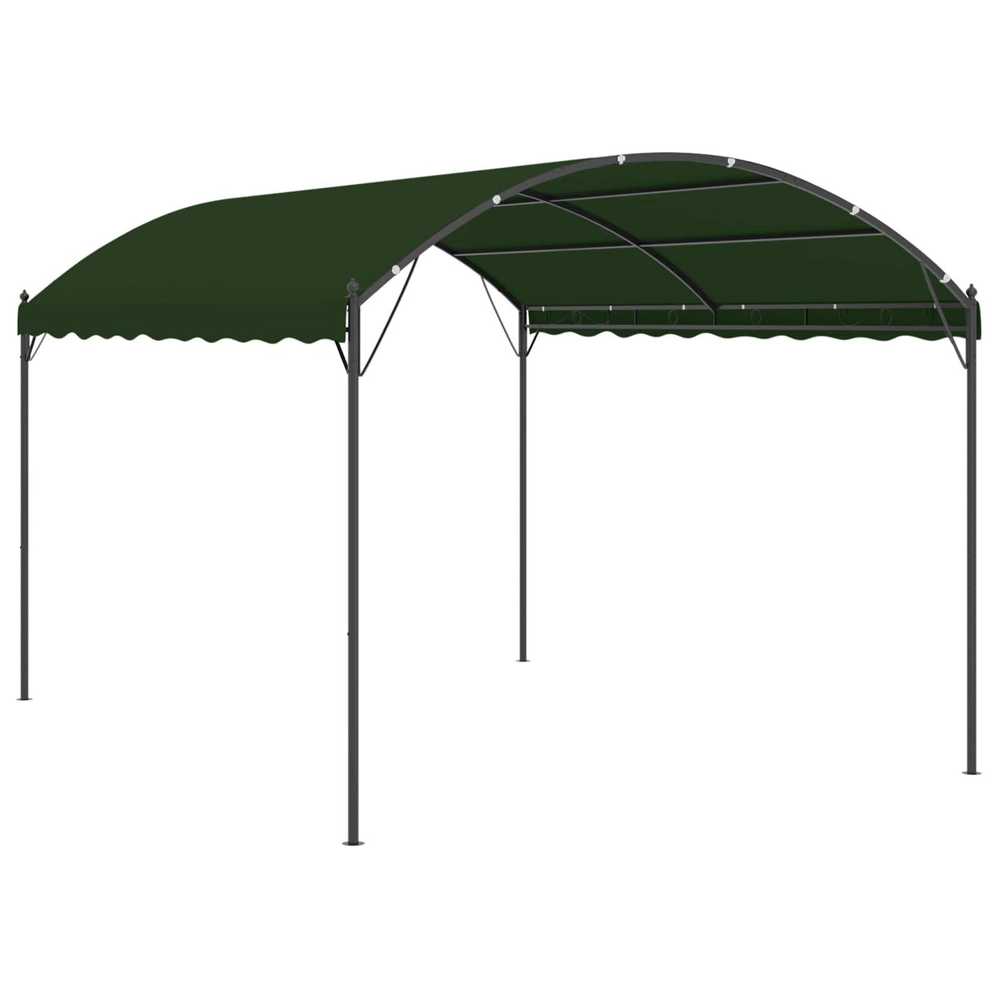 Gazebo 4 x 3 x 2,6 m Verde Poliestere e Acciaio | homemem39