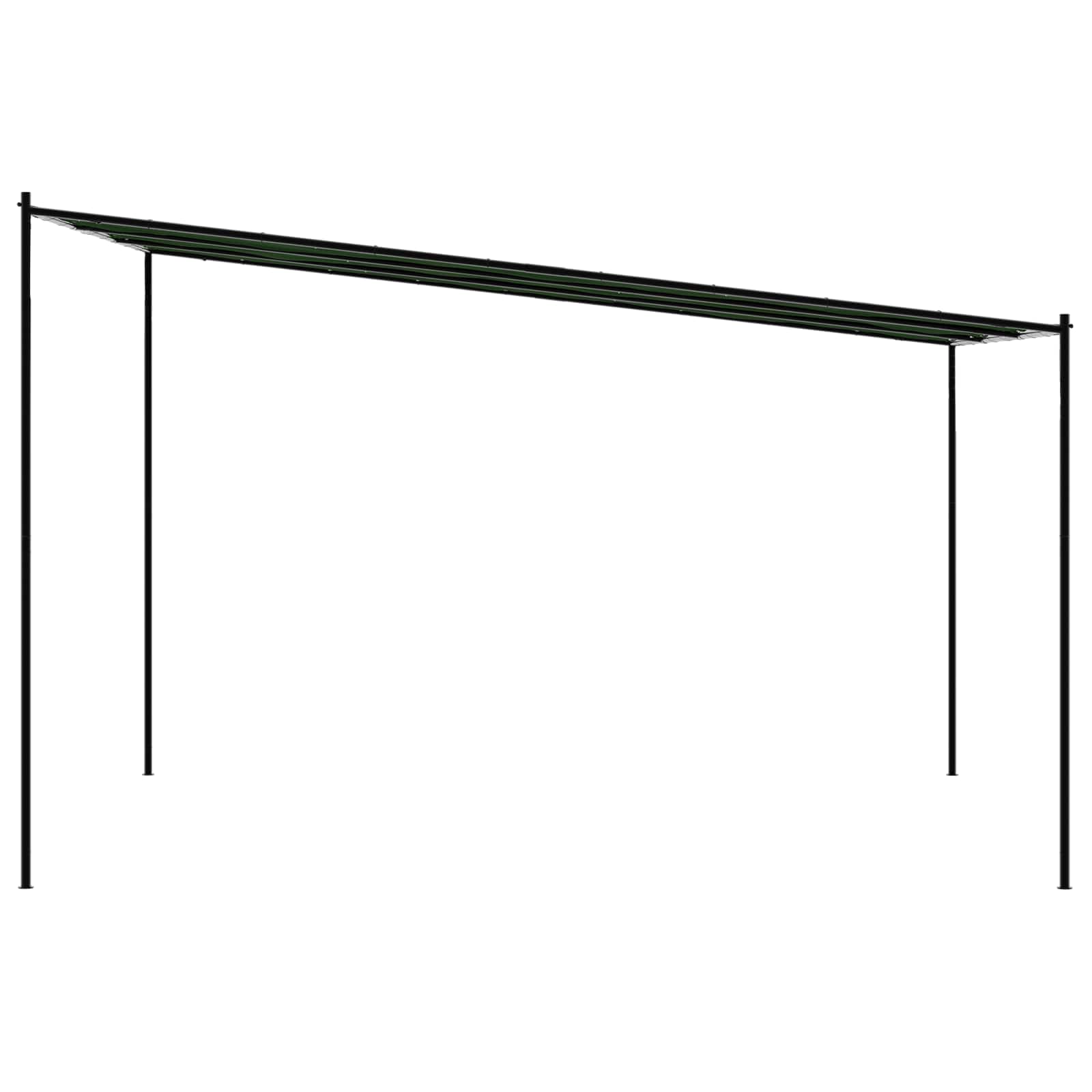 Gazebo 4 x 3,98 x 2,67 m Verde Poliestere e Acciaio | homemem39