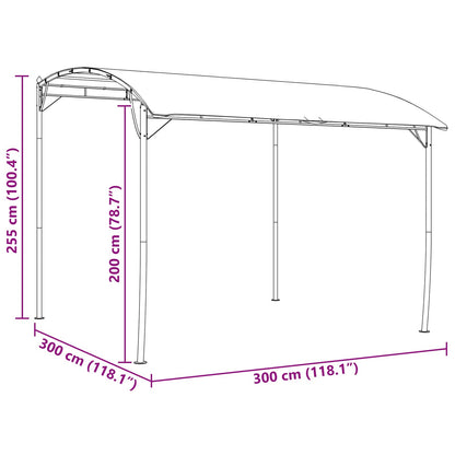 Gazebo 3 x 3 x 2,55 m Verde Tessuto e Alluminio 180 | homemem39