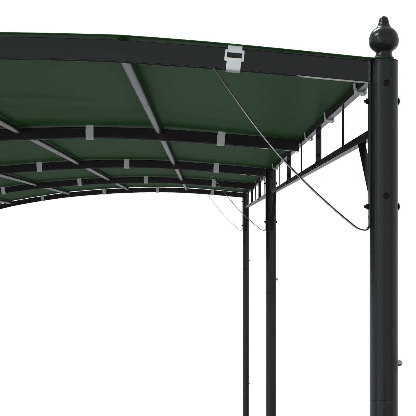 Gazebo 6 x 3 x 2,55 m Verde Tessuto e Alluminio 180 gsm