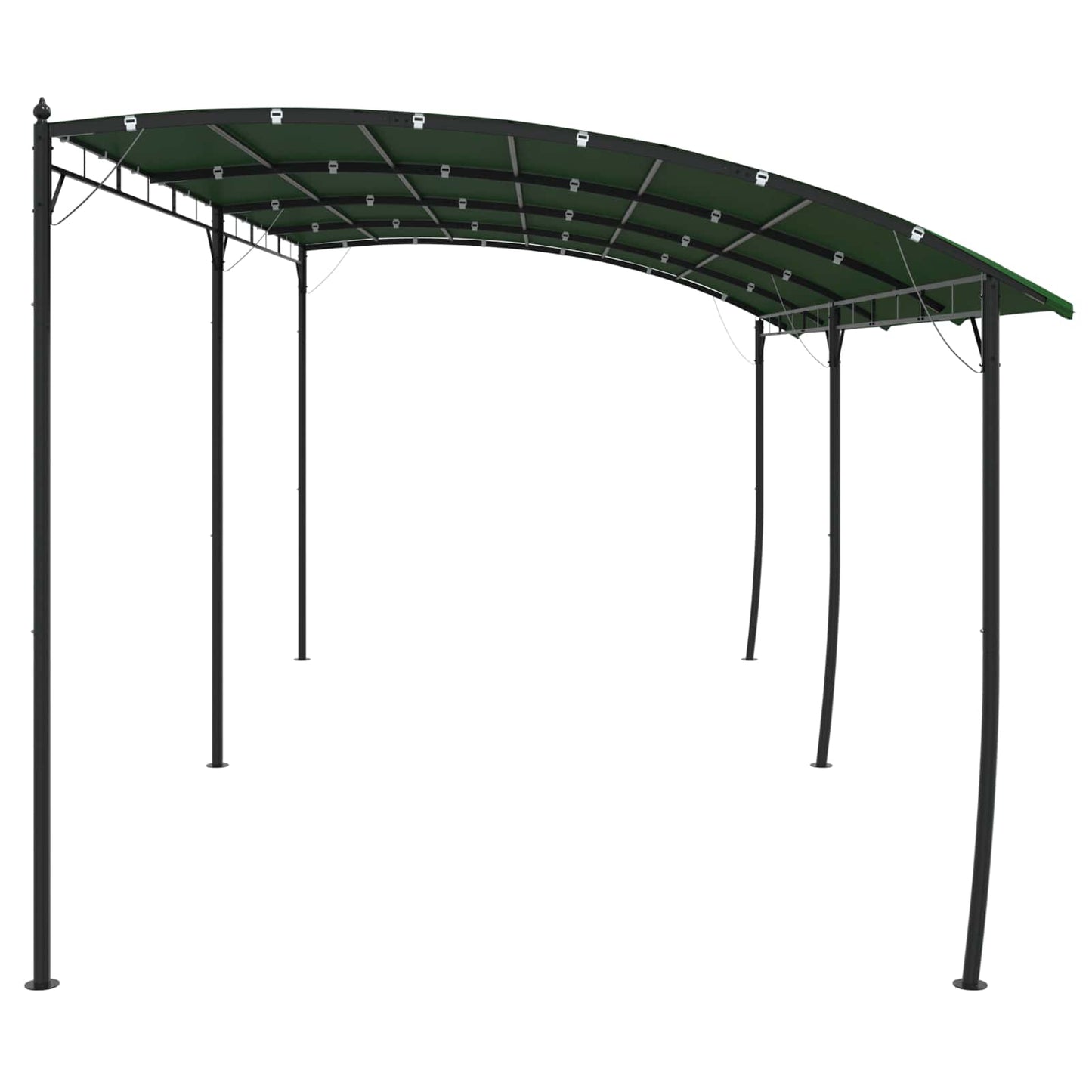 Gazebo 6 x 3 x 2,55 m Verde Tessuto e Alluminio 180 gsm