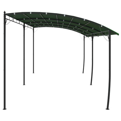 Gazebo 6 x 3 x 2,55 m Verde Tessuto e Alluminio 180 gsm