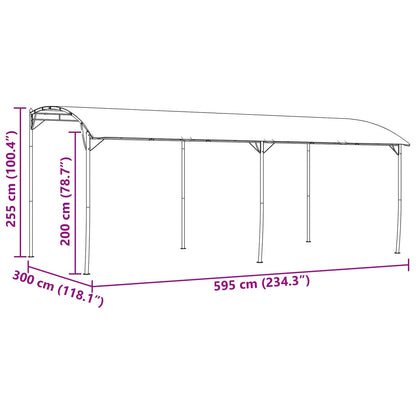 Gazebo 6 x 3 x 2,55 m Verde Tessuto e Alluminio 180 | homemem39