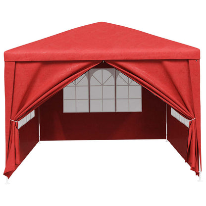 Tenda Party 400 x 300 x 255 cm Rosso PE e Acciaio | homemem39