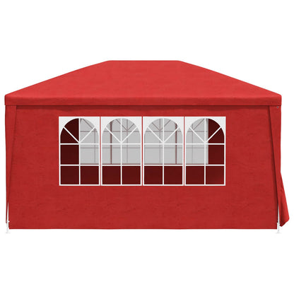 Tenda Party 400 x 300 x 255 cm Rosso PE e Acciaio | homemem39