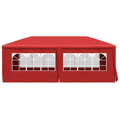 Tenda Party 600 x 300 x 255 cm Rosso PE e Acciaio