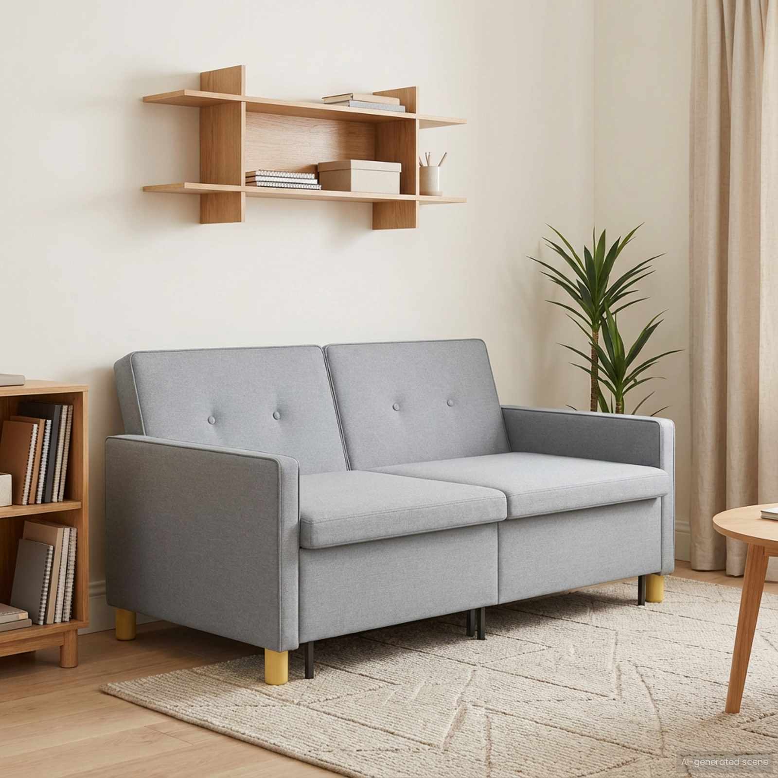 Divano Letto Estraibile Verde chiaro Tessuto | homemem39