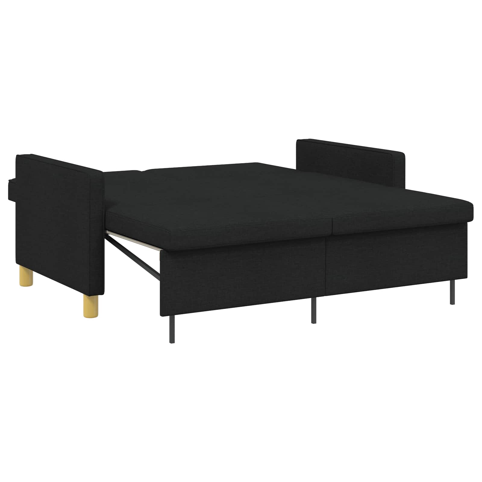 Divano Letto Estraibile Nero Tessuto | homemem39