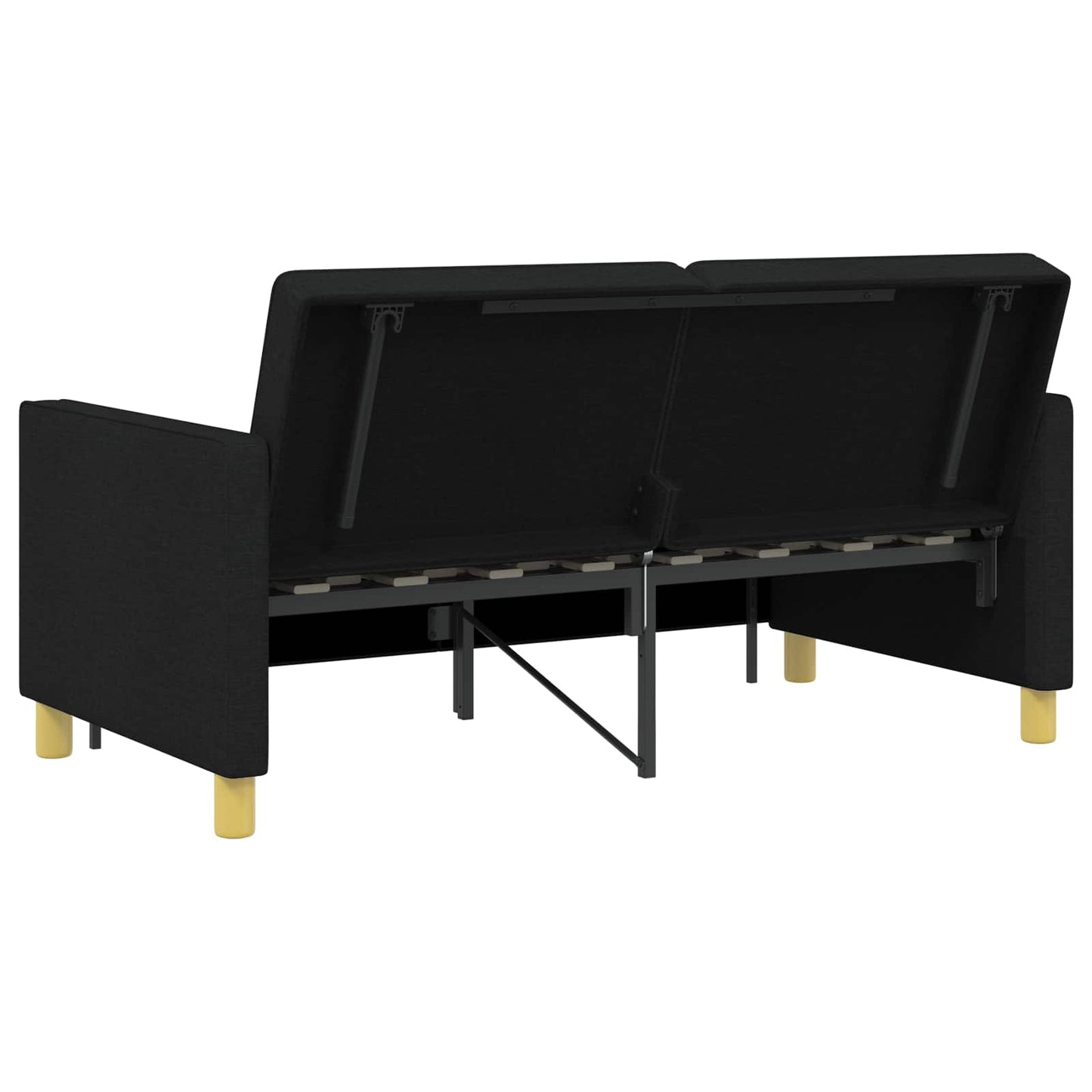 Divano Letto Estraibile Nero Tessuto | homemem39