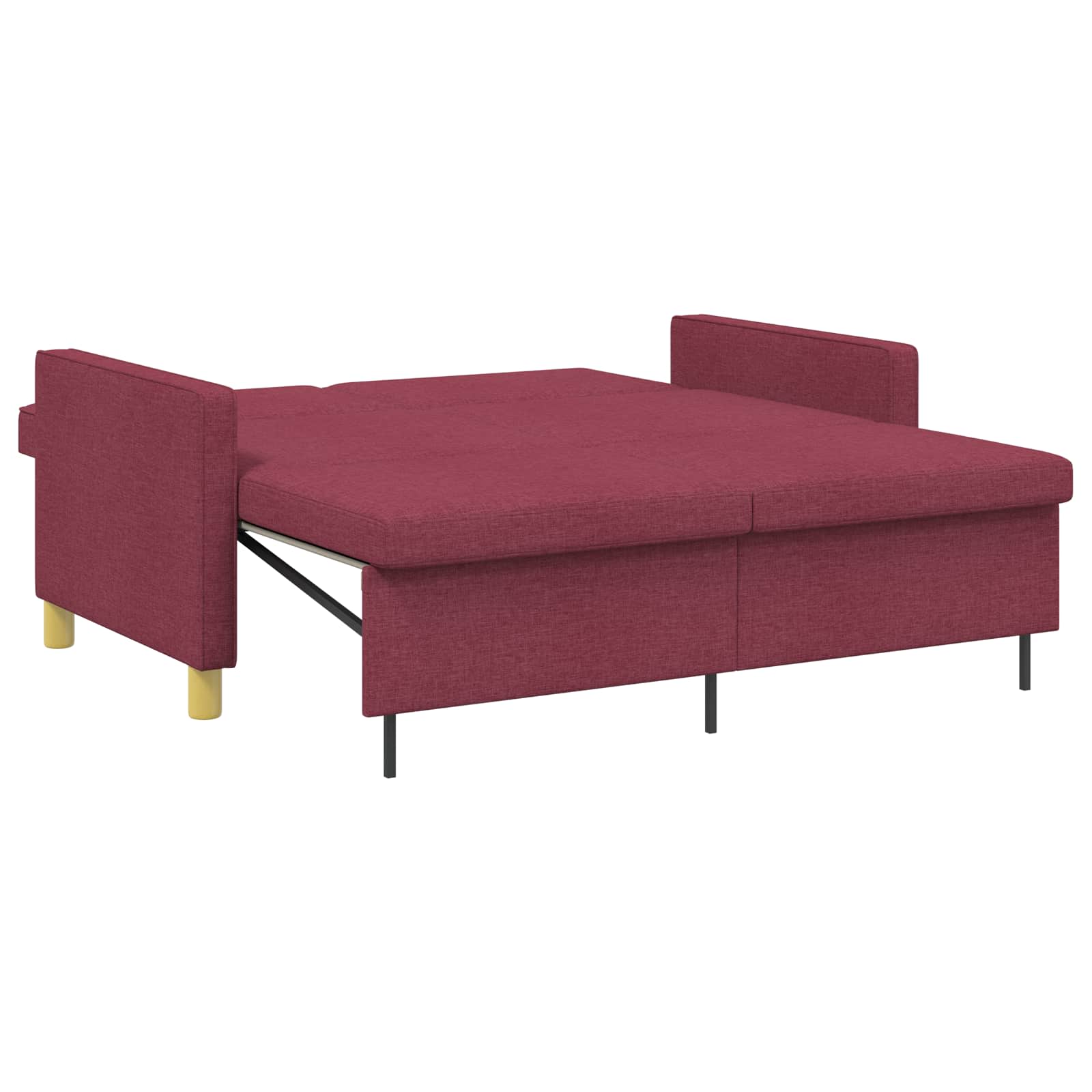 Divano Letto Estraibile Rosso Vino Tessuto | homemem39