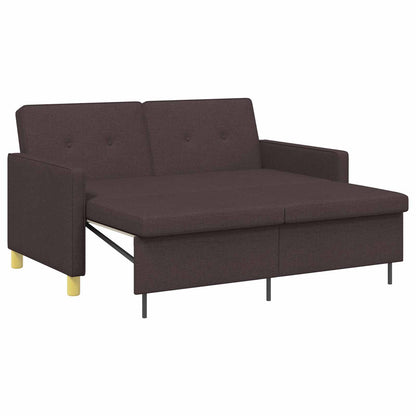 Divano Letto Estraibile Marrone Scuro Tessuto | homemem39