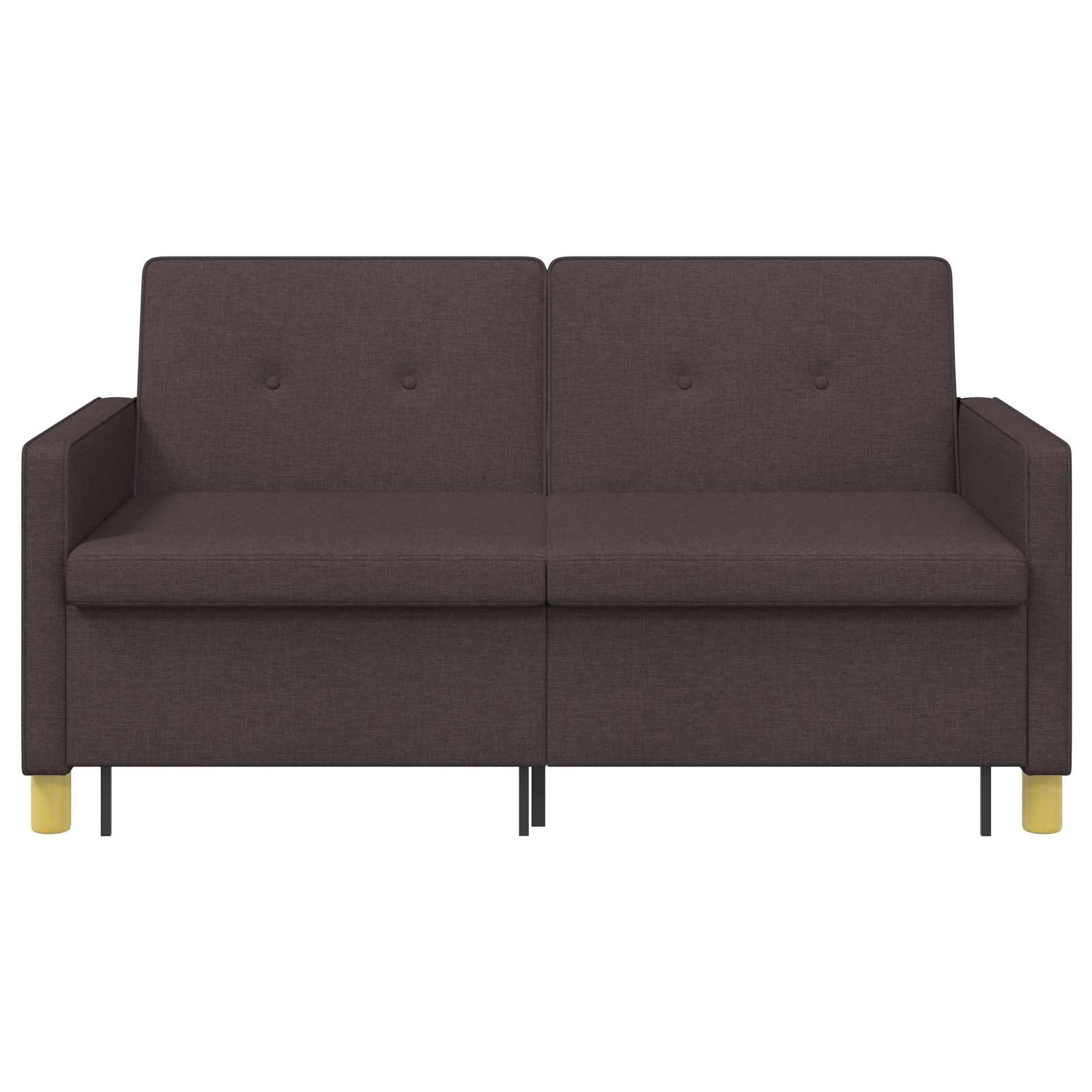 Divano Letto Estraibile Marrone Scuro Tessuto | homemem39