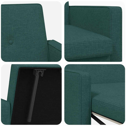 Divano Letto Estraibile Verde Scuro Tessuto | homemem39
