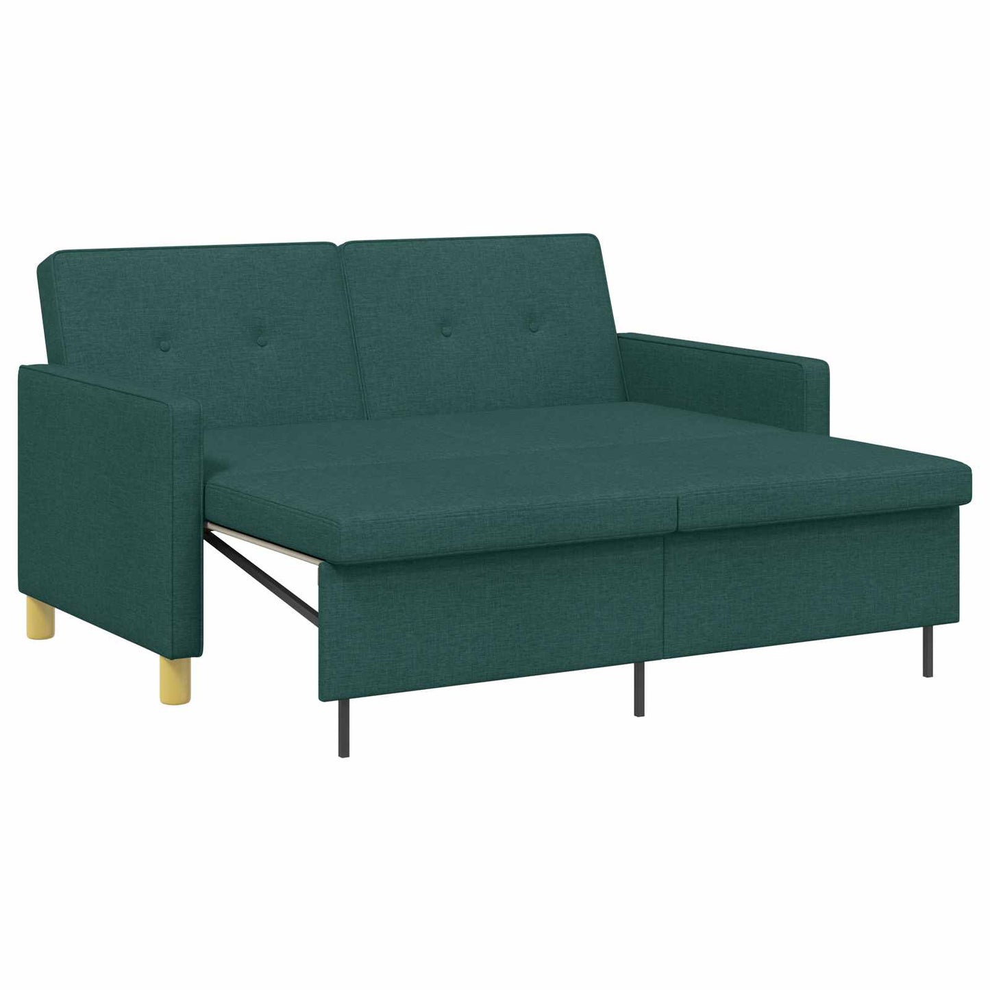 Divano Letto Estraibile Verde Scuro Tessuto | homemem39