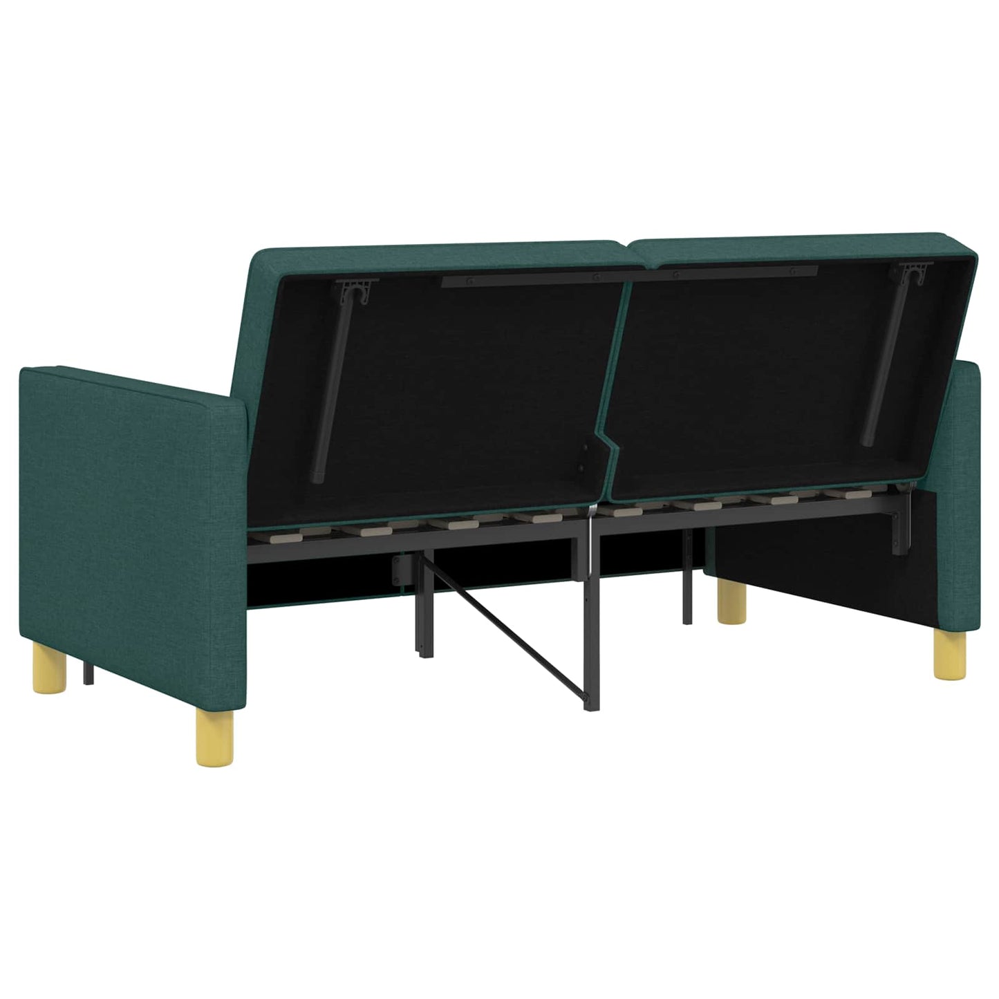 Divano Letto Estraibile Verde Scuro Tessuto | homemem39