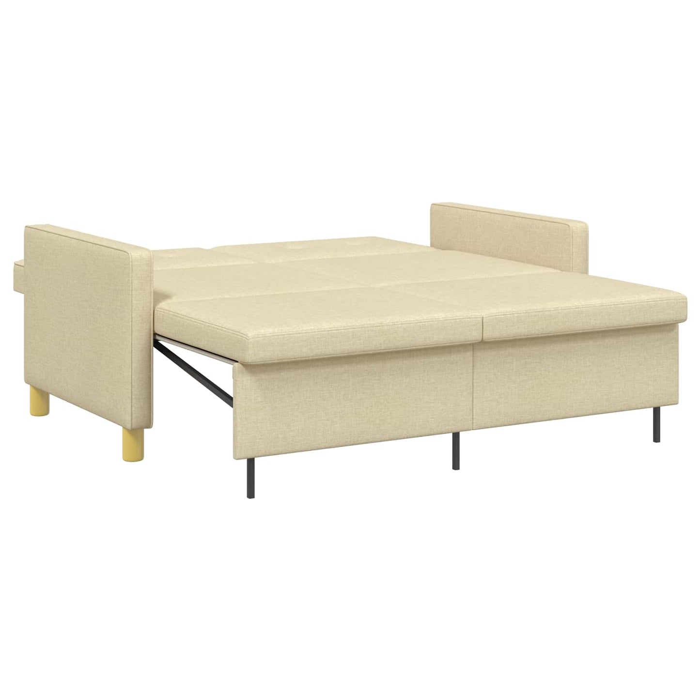 Divano Letto Estraibile Crema Tessuto | homemem39