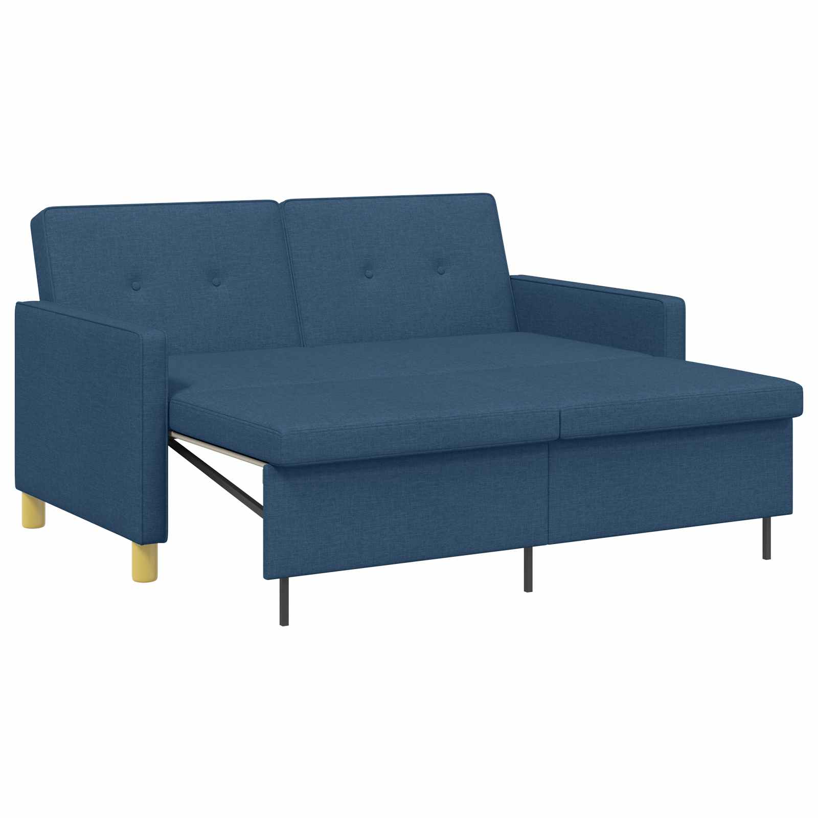 Divano Letto Estraibile Blu Tessuto | homemem39