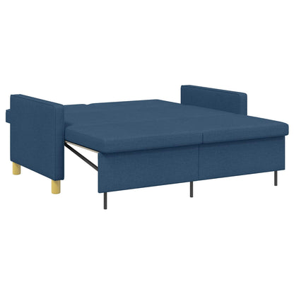 Divano Letto Estraibile Blu Tessuto | homemem39