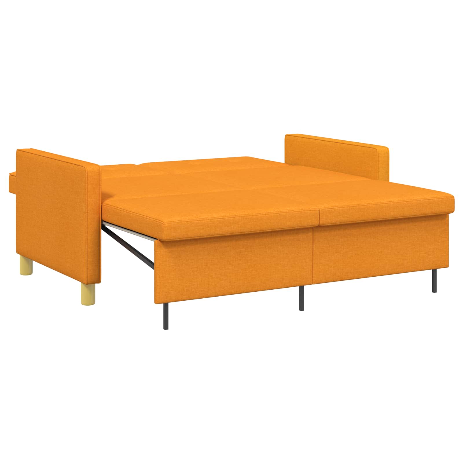 Divano Letto Estraibile Giallo Scuro Tessuto | homemem39