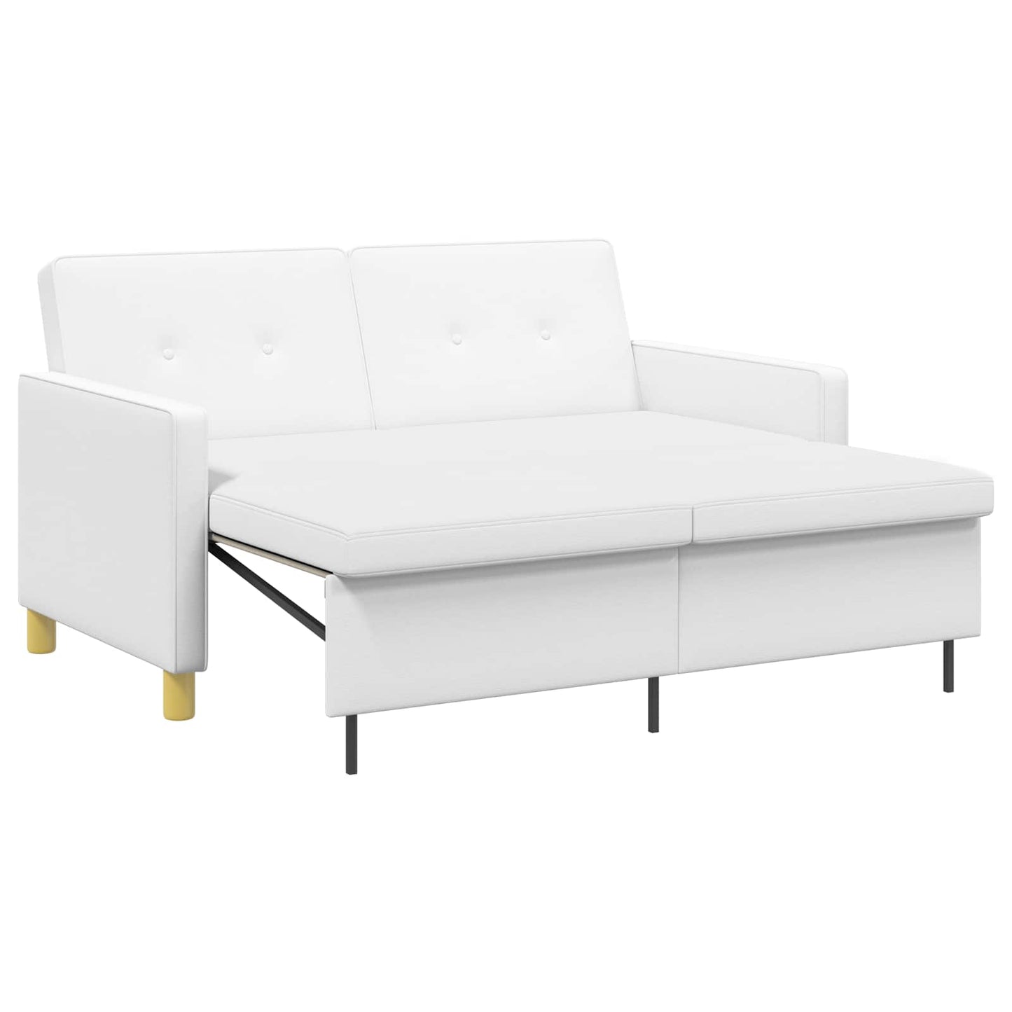 Divano Letto Estraibile Bianco Tessuto | homemem39