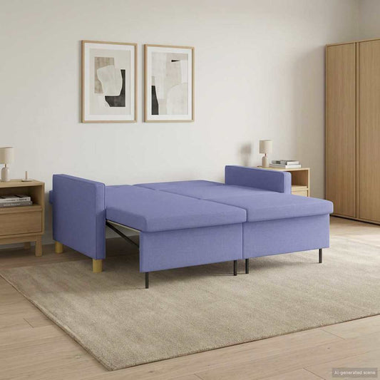 Divano Letto Estraibile Blu jeans Tessuto | homemem39