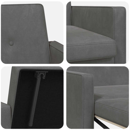 Divano letto Grigio Scuro Tessuto