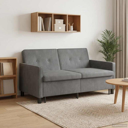 Divano letto Grigio Scuro Tessuto | homemem39