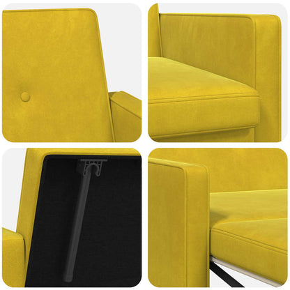 Divano letto Giallo Tessuto