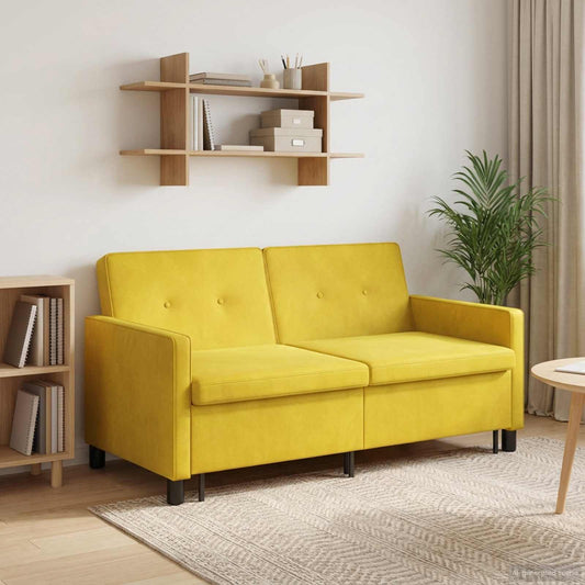 Divano letto Giallo Tessuto | homemem39