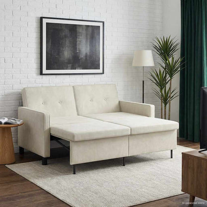 Divano letto Crema Tessuto | homemem39