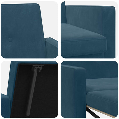 Divano letto Blu Tessuto