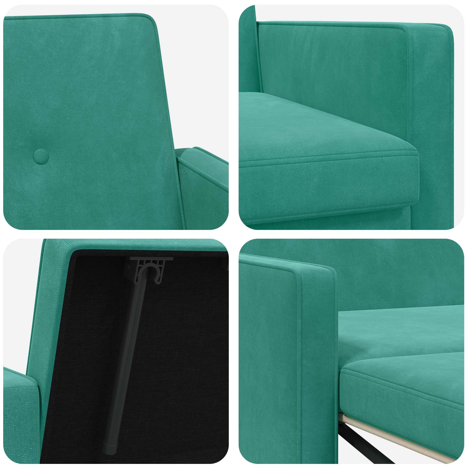 Divano letto Turchese Tessuto | homemem39