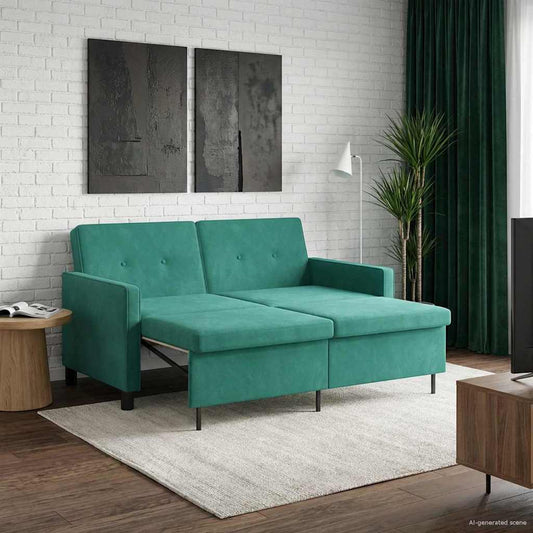 Divano letto Turchese Tessuto | homemem39