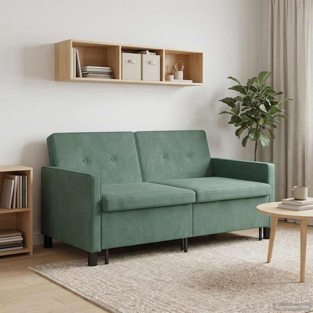 Divano letto Verde Mare Tessuto | homemem39