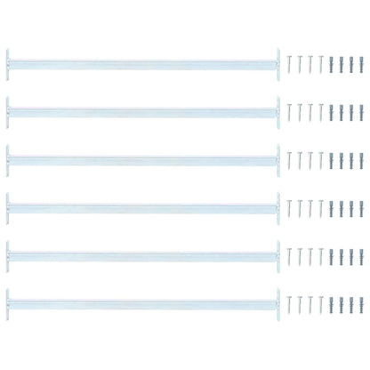 Barra di Sicurezza Regolabile per Finestra 6 pcs Argento