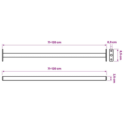 Barra di Sicurezza Regolabile per Finestra Bianco 710 -1200 mm | homemem39